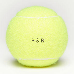 Wedding romantic partner add couple initial letter tennis balls
