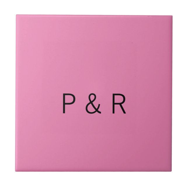 Wedding romantic partner add couple initial letter tile (Front)