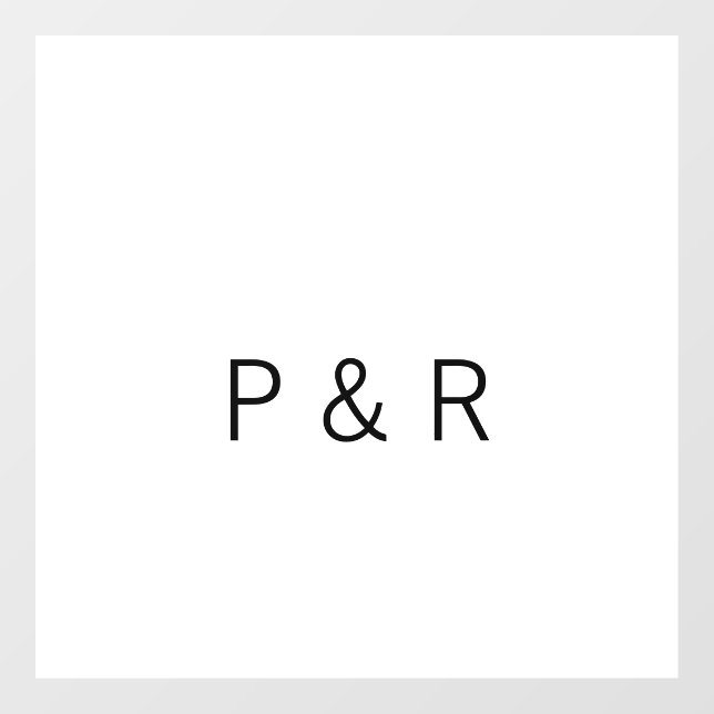 Wedding romantic partner add couple initial letter window cling (Sheet)