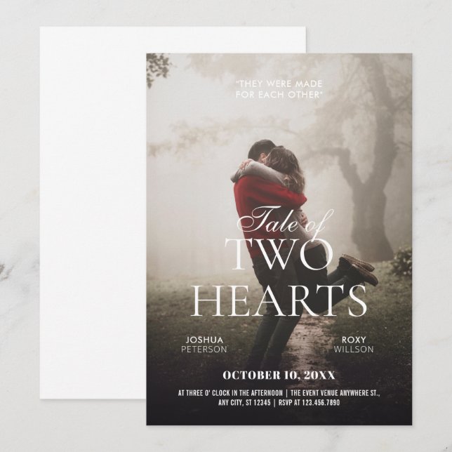 Wedding  Romantic Photo Movie Novel Poster  Invitation (Front/Back)