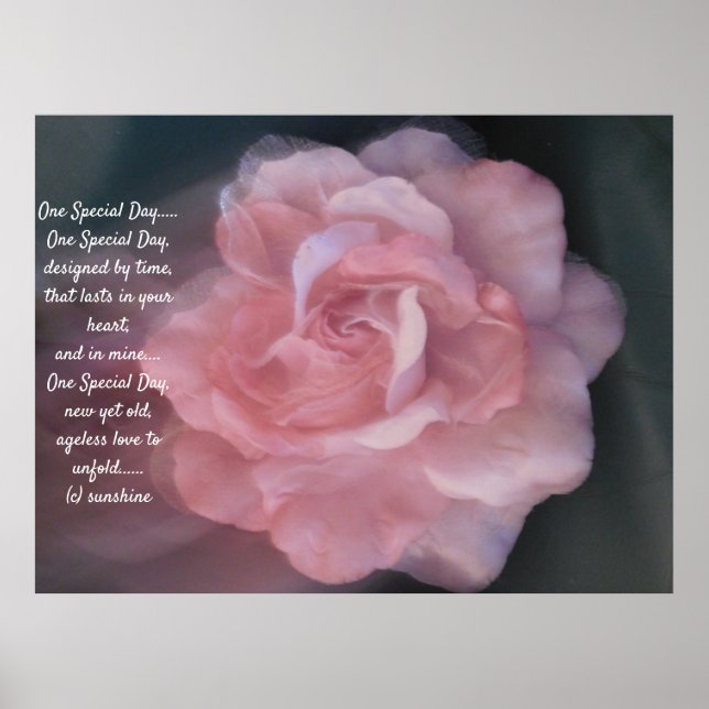 WEDDING ROMANTIC POSTER STYLE DESIGN  (Front)