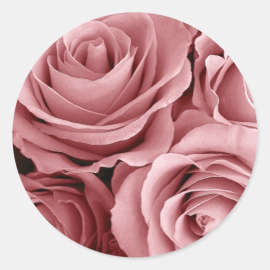 Wedding Rose Classic Round Sticker