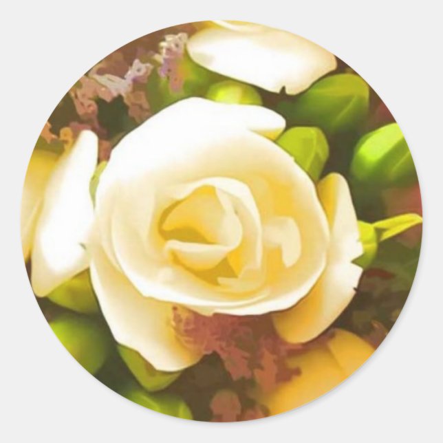 Wedding rose envelope seal stickers (Front)