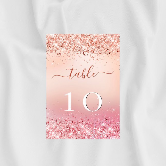 Wedding rose gold blush pink table number (Creator Uploaded)