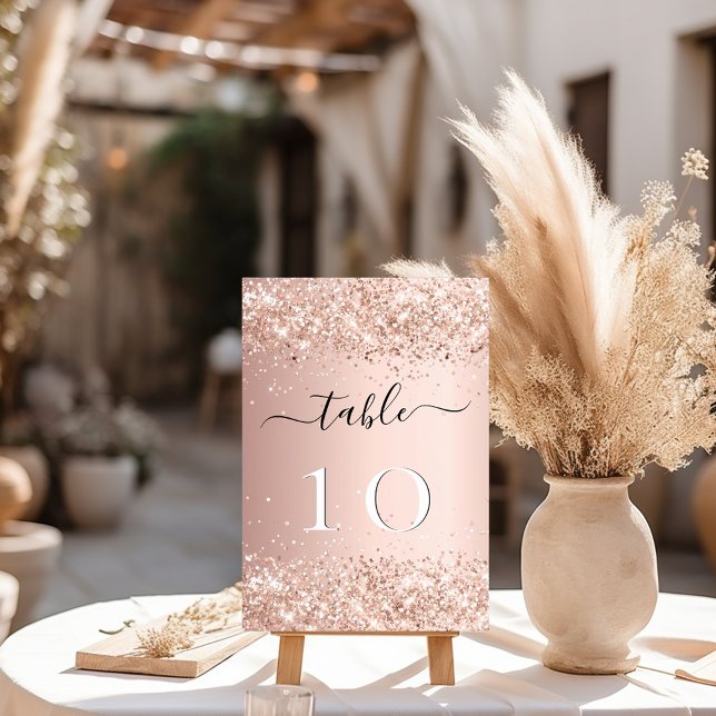 Wedding rose gold blush pink table number (Creator Uploaded)