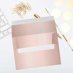 Wedding rose gold elegant minimalist envelope