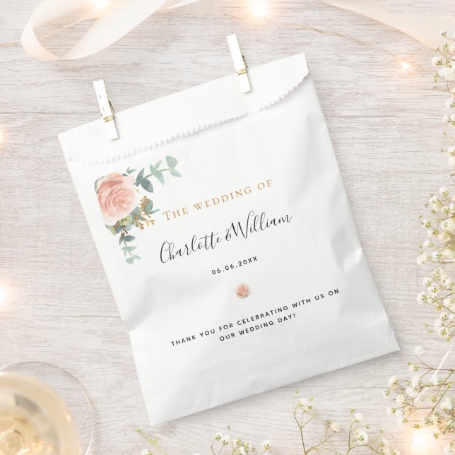 Wedding rose gold floral eucalyptus elegant favour bags (Clipped)