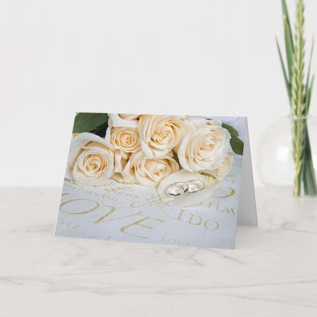 Wedding Rose Petal Card (Front)
