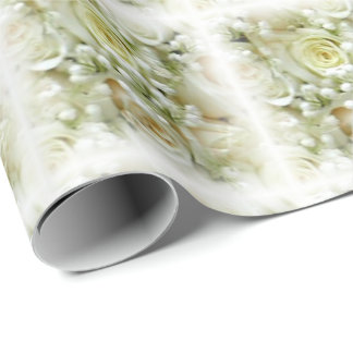 Wedding Roses Bouquet Wrapping Paper