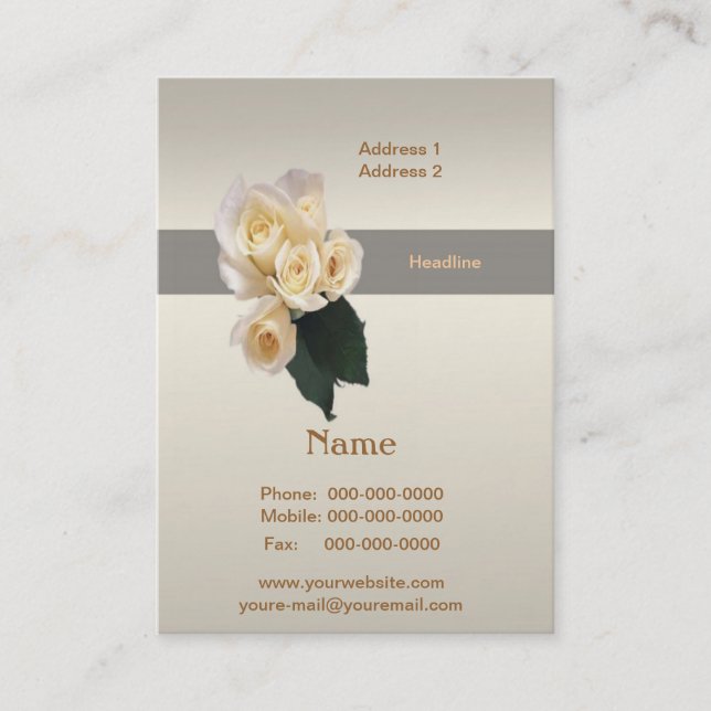 Wedding Roses Business Card (Front)
