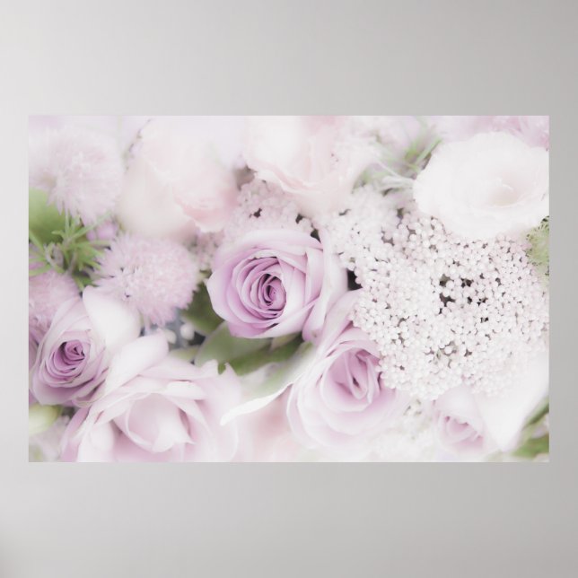 Wedding roses floral arrangement poster (Front)