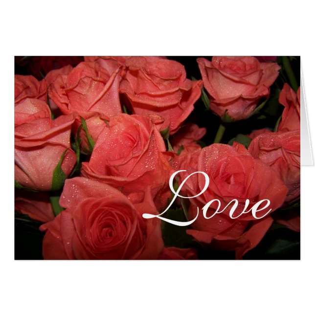 WEDDING ROSES NOTE CARDS (Front Horizontal)