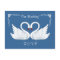 Wedding. RSVP. 2 white swans Postcard