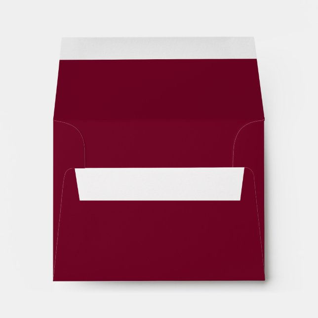 Wedding RSVP Burgundy Minimalist Simple Elegant Envelope (Back (Bottom))