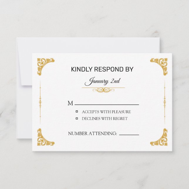 Wedding RSVP Card (Front)
