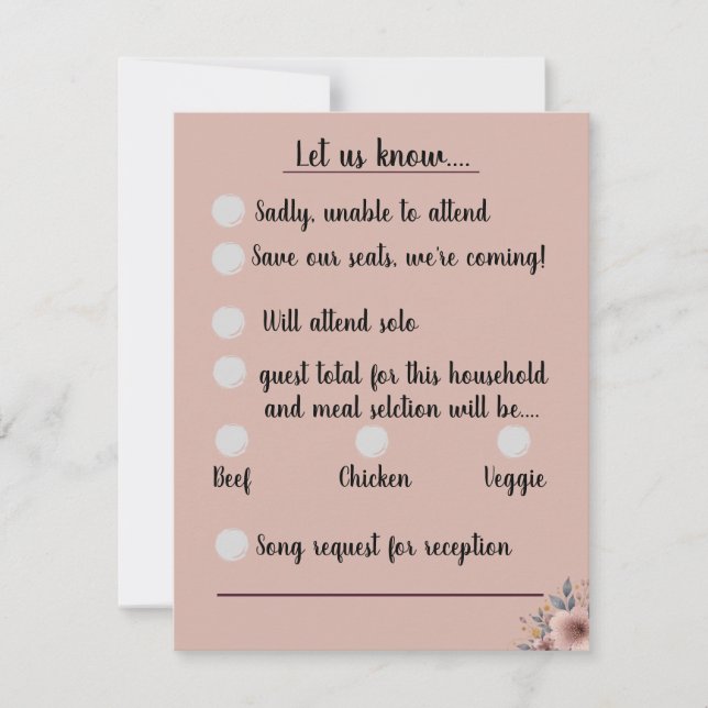 Wedding RSVP Card (Front)