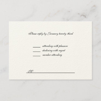Wedding RSVP Card