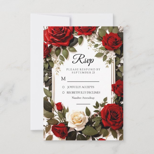 Wedding Rsvp Card (Front)