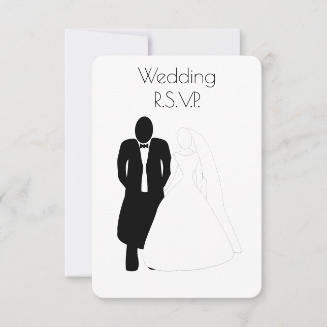 Wedding RSVP Card Bride Groom (Front)