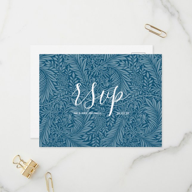Wedding Rsvp card | Sea Vibes Script (Front/Back In Situ)