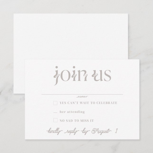 Wedding RSVP Cards (Front/Back)