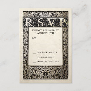 Wedding RSVP Cards   Champagne Ivy Collection