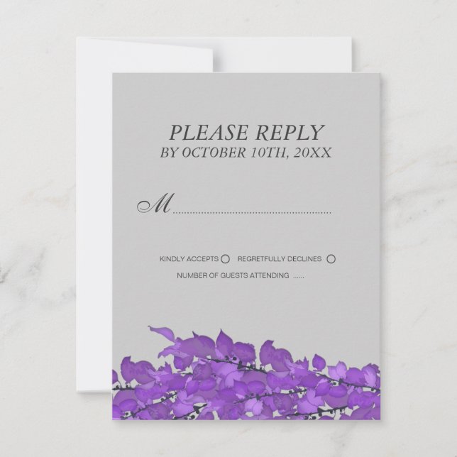 Wedding RSVP Cards or Wedding Reply Cards (Front)