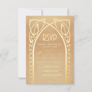 Wedding RSVP Cards   Vintage Nouveau