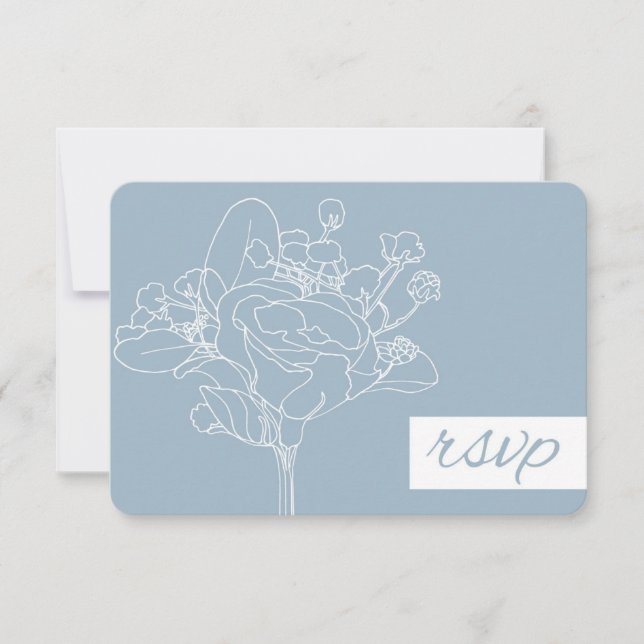 Wedding RSVP (Diamond Blue) (Front)