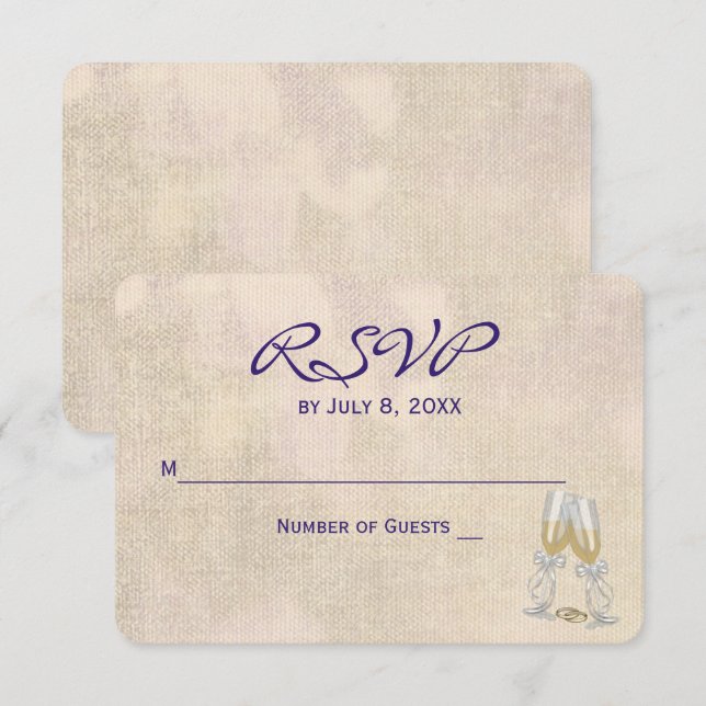 Wedding RSVP Floral Invitation (Front/Back)