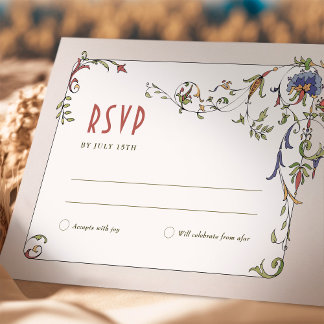 Wedding RSVP Insert Victorian Belle Epoche Invitation