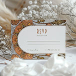 Wedding RSVP Insert Vintage Art Nouveau by Mucha Invitation<br><div class="desc">This elegant wedding RSVP card features a stunning vintage Art Nouveau design inspired by Alphonse Mucha. The intricate floral patterns in soft shades of peach, coral, gold, and sage green create a timeless and sophisticated look. Set on a cream background, the artwork's detailed flowers and leaves provide a luxurious touch,...</div>