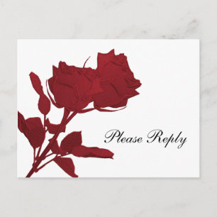 Wedding RSVP Invitation Template Post Card