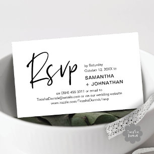 Wedding RSVP Modern Minimalist Dinner Invitation