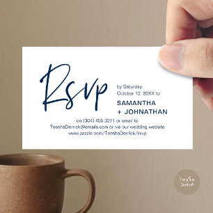 Wedding RSVP Modern Minimalist Dinner Invitation