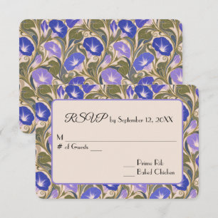 Wedding RSVP Morning Glory Art Nouveau Card