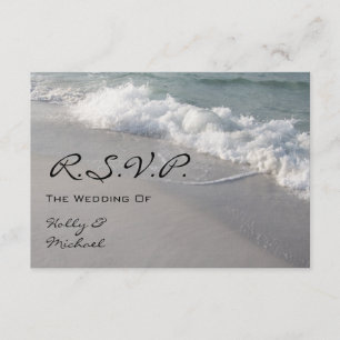 Wedding RSVP - Ocean Waves & Sand Card