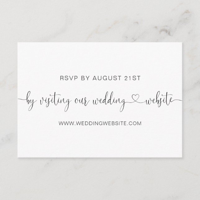 Wedding RSVP Online Card (Front)