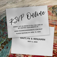 Wedding RSVP Online Casual Handwriting