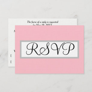 Wedding RSVP :Pastel Pink Roses Greenery