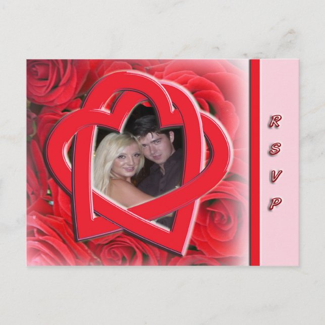 Wedding RSVP photo postcard (Front)