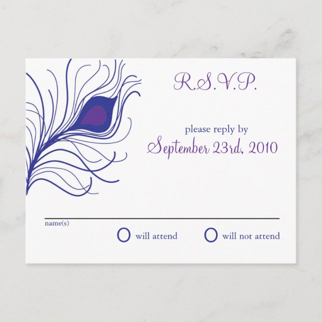 Wedding RSVP postcard (Front)