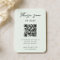 Wedding RSVP | QR Code Modern Minimal Sage Green