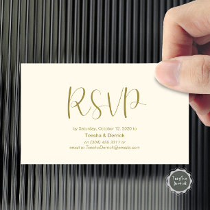 Wedding RSVP, respond, Minimalist Script Enclosure Card