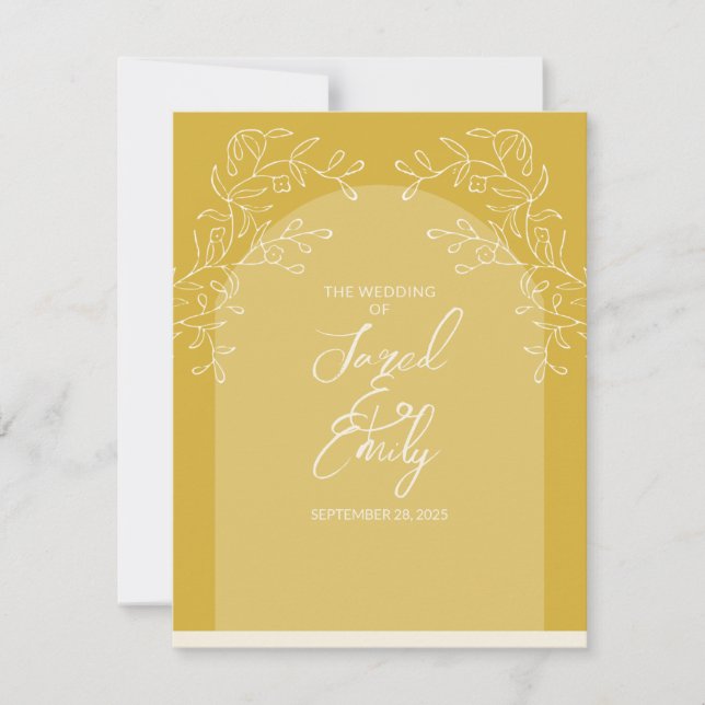 Wedding RSVP Response Card (Front)
