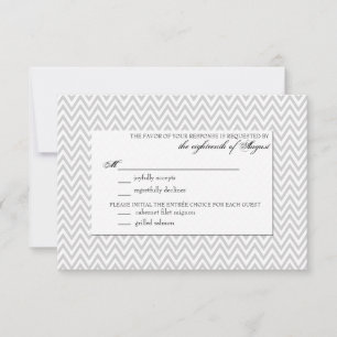 Wedding RSVP Response Card // Chevron