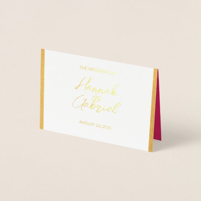 Wedding RSVP Response Foil Card (Front)