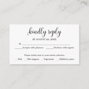 Wedding RSVP Rustic Chalkboard Wedding Enclosure Card