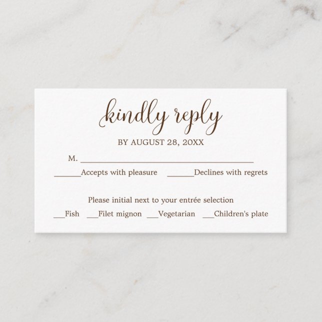 Wedding RSVP Rustic Wood Wedding Enclosure Card (Front)