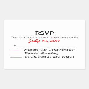 Wedding RSVP Sticker
